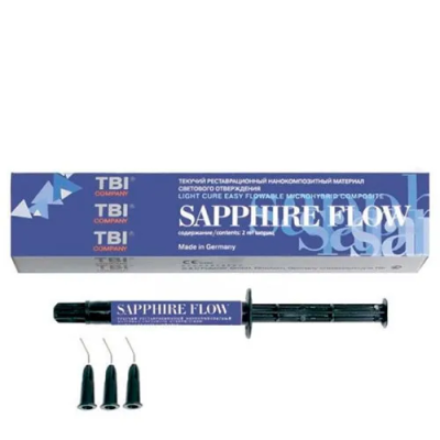 15. Сапфир флоу/Sapphire Flow текучий нанокомпозит с/о, цвет А3,5, шприц 2мл (3,5г)/ S&C Polymer