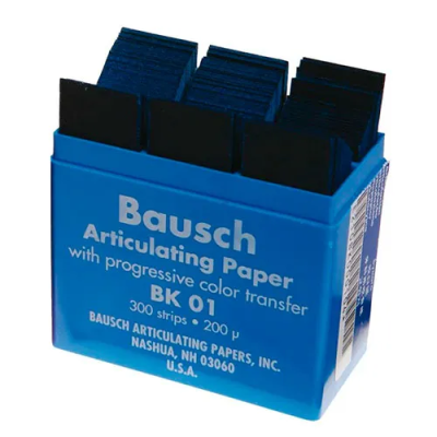 15. Артикуляционная бумага (Бауш) BK 01, 300 листов, 200 мкм, синяя/ Bausch