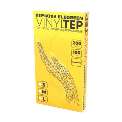 Перчатки Vinyltep нестер. прозрачные L /Elegreen/50/1500/